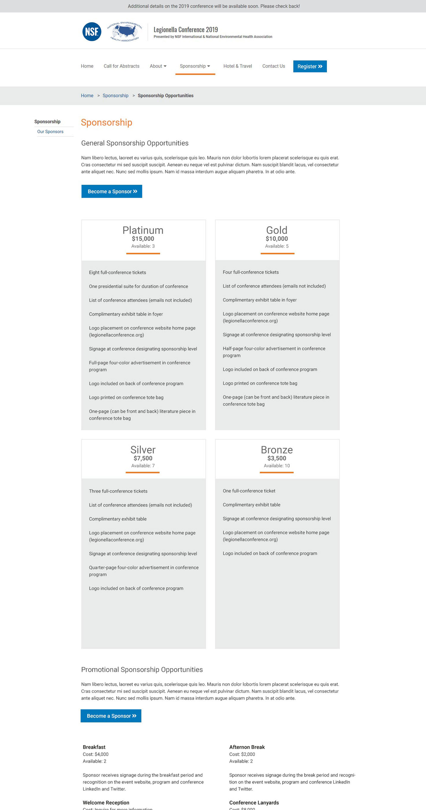 Legionella Conference Sponsorhsip Mockup - Option 1